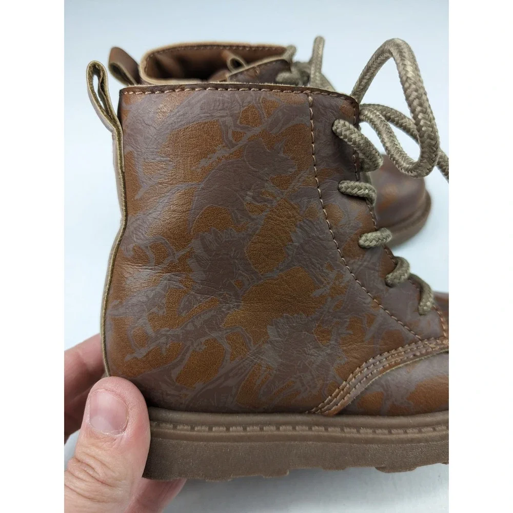 Carter's Brown Dinosaur Ankle Boots